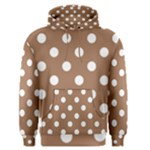 Polka Dots - White on French Beige Men s Pullover Hoodie