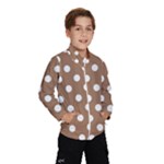 Polka Dots - White on French Beige Wind Breaker (Kids)