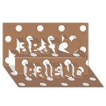 Polka Dots - White on French Beige Best Friends 3D Greeting Card (8x4)