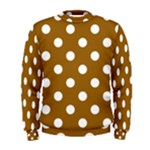 Polka Dots - White on Golden Brown Men s Sweatshirt