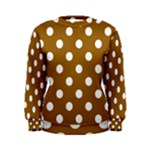 Polka Dots - White on Golden Brown Women s Sweatshirt