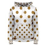 Polka Dots - Golden Brown on White Women s Pullover Hoodie