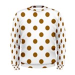 Polka Dots - Golden Brown on White Men s Sweatshirt