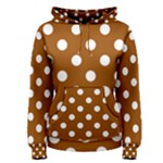 Polka Dots - White on Brown Women s Pullover Hoodie