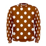 Polka Dots - White on Brown Men s Sweatshirt