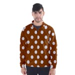 Polka Dots - White on Brown Wind Breaker (Men)