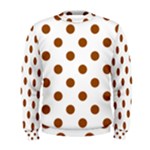 Polka Dots - Brown on White Men s Sweatshirt
