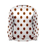 Polka Dots - Brown on White Women s Sweatshirt