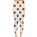 Polka Dots - Brown on White Women s Leggings