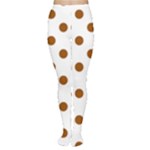 Polka Dots - Brown on White Women s Tights