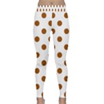 Polka Dots - Brown on White Yoga Leggings