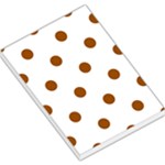 Polka Dots - Brown on White Large Memo Pads