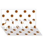 Polka Dots - Brown on White #1 MOM 3D Greeting Cards (8x4)