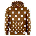 Polka Dots - White on Chocolate Brown Men s Pullover Hoodie