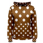 Polka Dots - White on Chocolate Brown Women s Pullover Hoodie