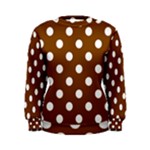 Polka Dots - White on Chocolate Brown Women s Sweatshirt