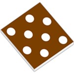 Polka Dots - White on Chocolate Brown Small Memo Pads