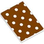 Polka Dots - White on Chocolate Brown Large Memo Pads