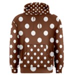 Polka Dots - White on Auburn Brown Men s Pullover Hoodie