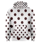Polka Dots - Dark Sienna Brown on White Men s Pullover Hoodie