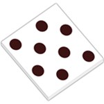 Polka Dots - Dark Sienna Brown on White Small Memo Pads