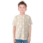 Polka Dots - White on Champagne Orange Kid s Cotton Tee
