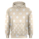 Polka Dots - White on Champagne Orange Men s Pullover Hoodie