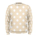 Polka Dots - White on Champagne Orange Men s Sweatshirt