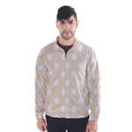 Polka Dots - White on Champagne Orange Wind Breaker (Men)