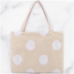 Polka Dots - White on Champagne Orange Mini Tote Bag