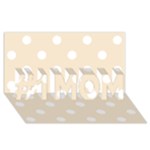 Polka Dots - White on Champagne Orange #1 MOM 3D Greeting Cards (8x4)
