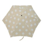 Polka Dots - White on Champagne Orange Mini Umbrella