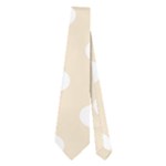 Polka Dots - White on Champagne Orange Necktie (Two Side)