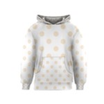 Polka Dots - Champagne Orange on White Kid s Pullover Hoodie