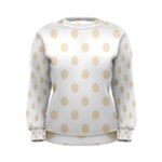 Polka Dots - Champagne Orange on White Women s Sweatshirt