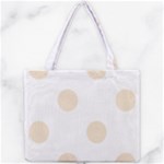 Polka Dots - Champagne Orange on White Mini Tote Bag