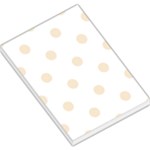 Polka Dots - Champagne Orange on White Large Memo Pads