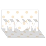 Polka Dots - Champagne Orange on White MOM 3D Greeting Card (8x4)
