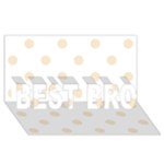 Polka Dots - Champagne Orange on White BEST BRO 3D Greeting Card (8x4)