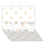 Polka Dots - Champagne Orange on White HOPE 3D Greeting Card (7x5)