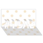 Polka Dots - Champagne Orange on White #1 DAD 3D Greeting Card (8x4)