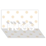 Polka Dots - Champagne Orange on White HUGS 3D Greeting Card (8x4)