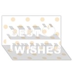 Polka Dots - Champagne Orange on White Best Wish 3D Greeting Card (8x4)