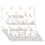 Polka Dots - Champagne Orange on White Get Well 3D Greeting Card (7x5)