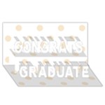 Polka Dots - Champagne Orange on White Congrats Graduate 3D Greeting Card (8x4)