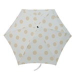 Polka Dots - Champagne Orange on White Mini Umbrella
