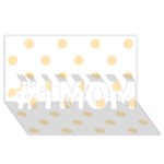 Polka Dots - Peach Orange on White #1 MOM 3D Greeting Cards (8x4)