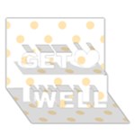 Polka Dots - Peach Orange on White Get Well 3D Greeting Card (7x5)