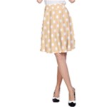 Polka Dots - White on Sunset Orange A-Line Skirt
