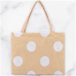Polka Dots - White on Sunset Orange Mini Tote Bag